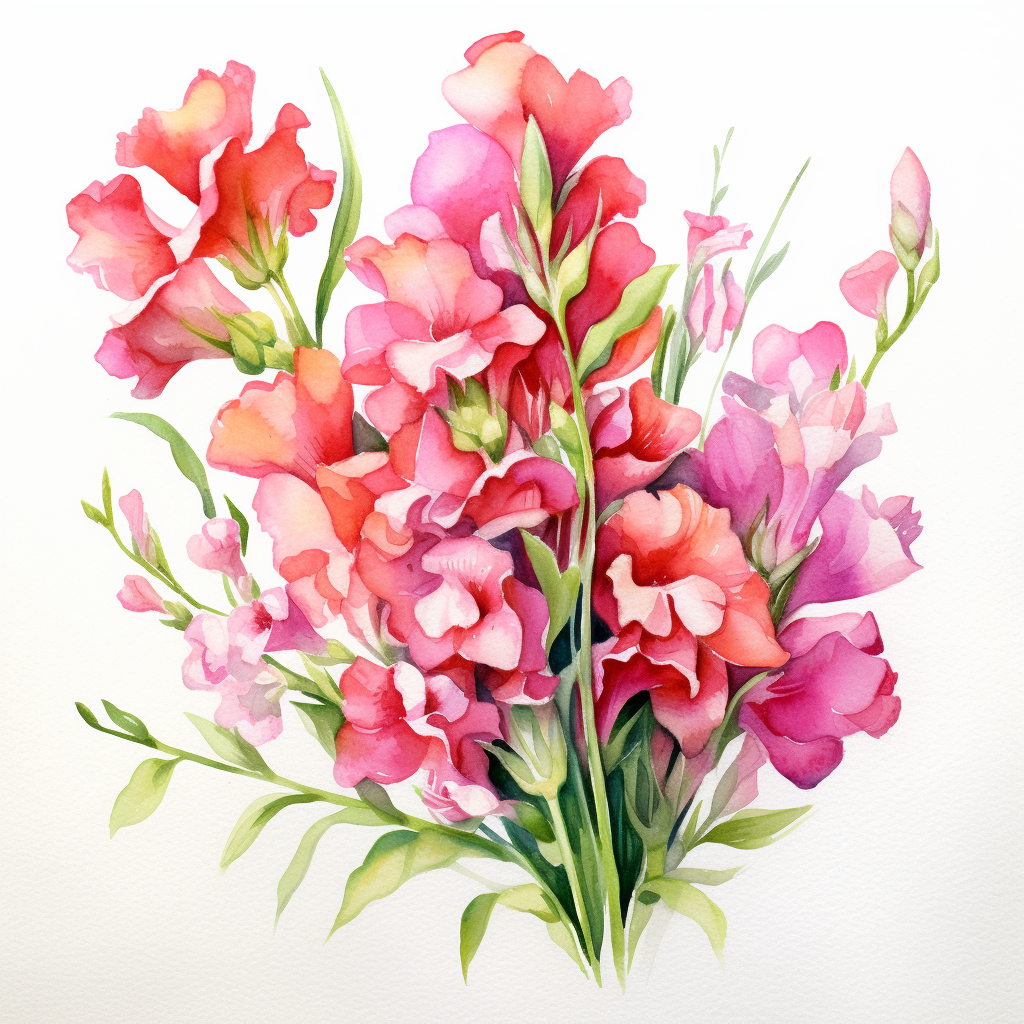 Vibrant Snapdragon Bouquet with Ribbon