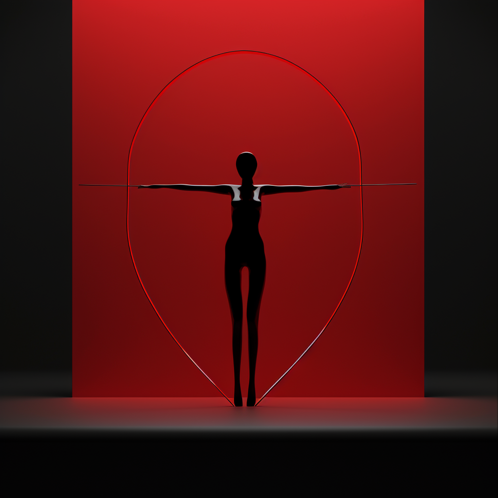 Minimalist Bow Archery Figure