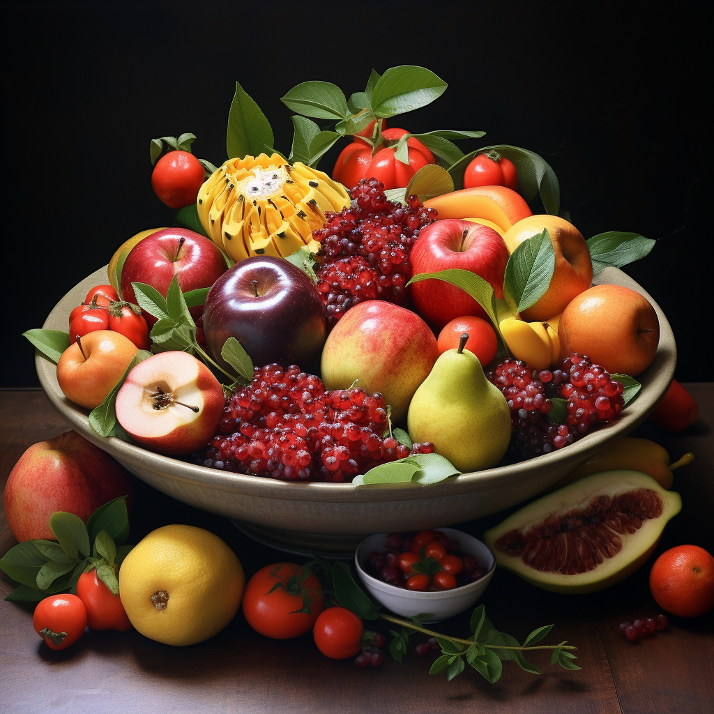 Assorted Fruits in a Bowl