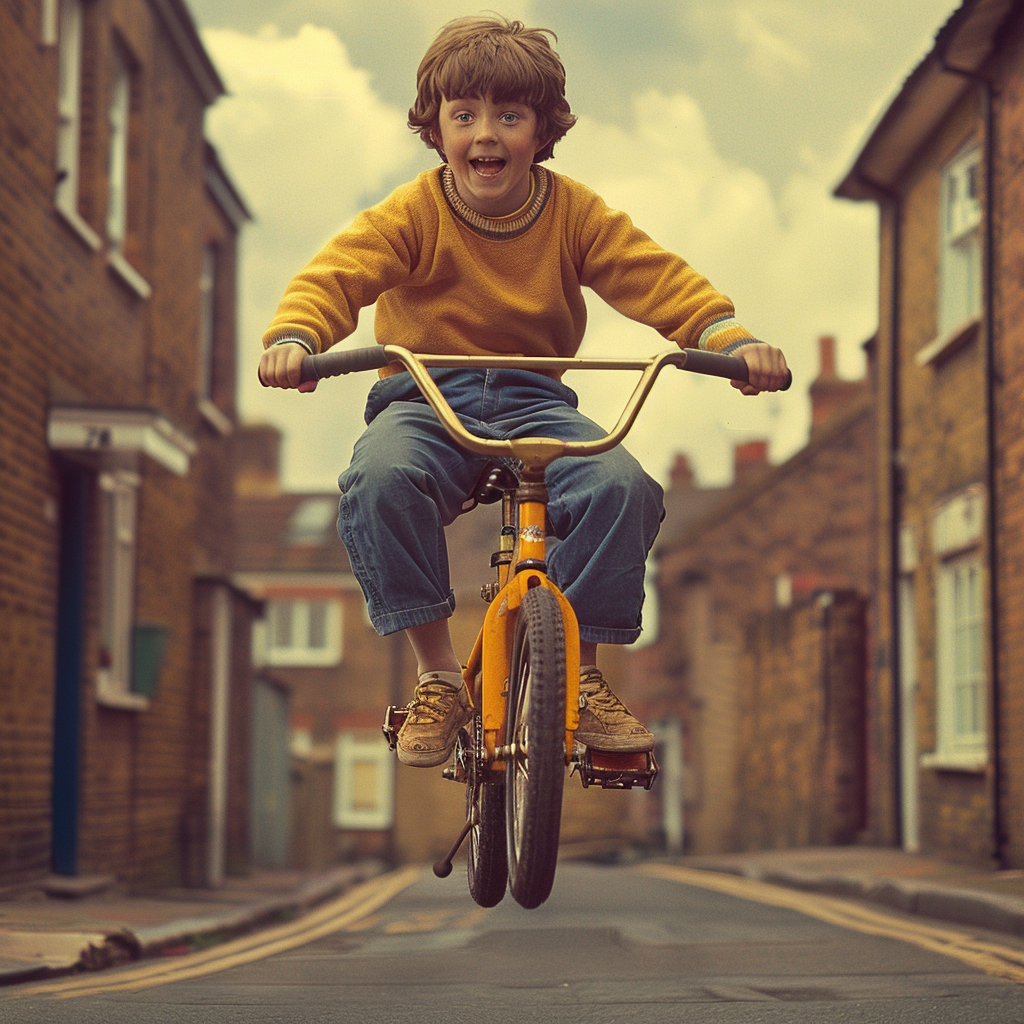 Boy on Chopper Bicycle