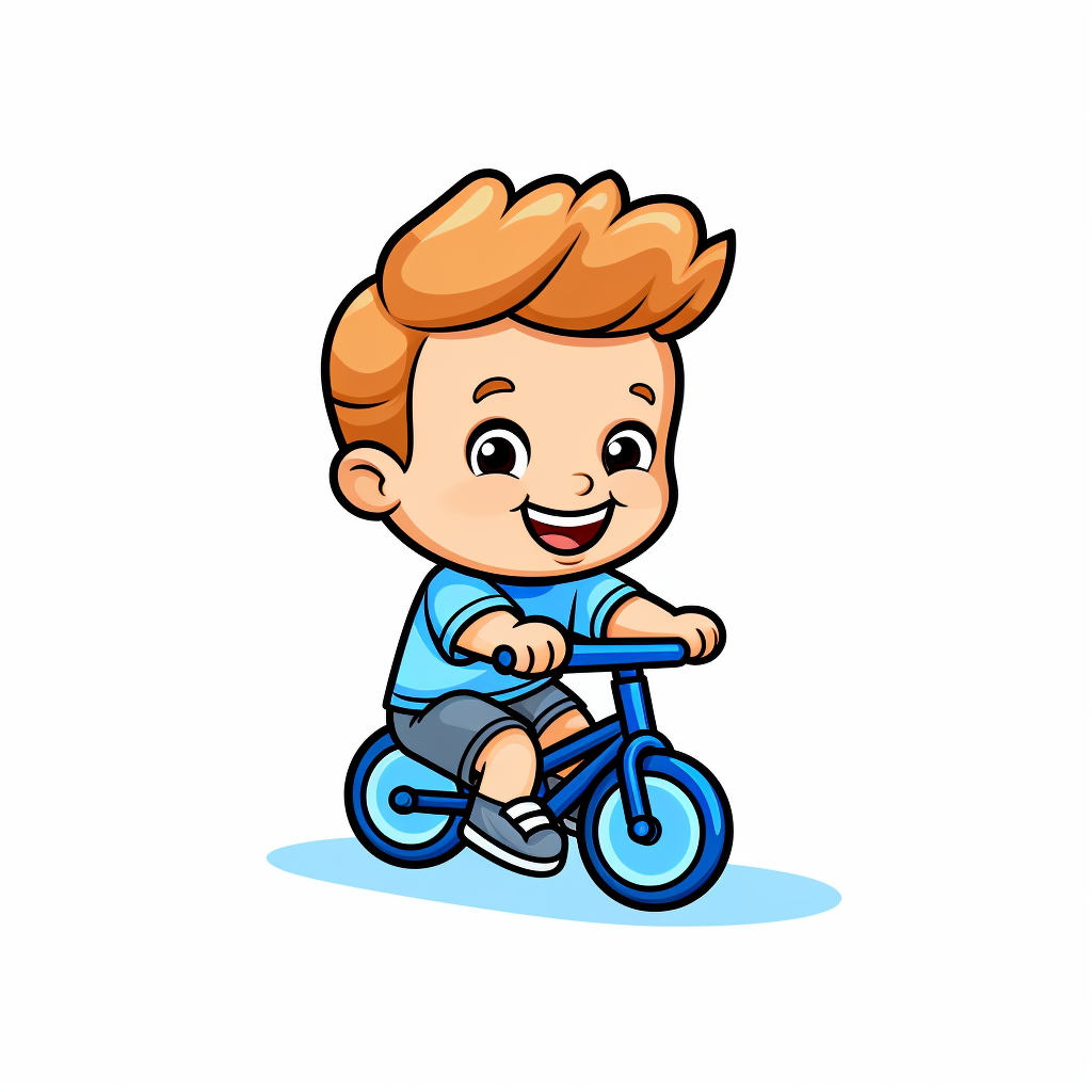 Young boy enjoying bike ride