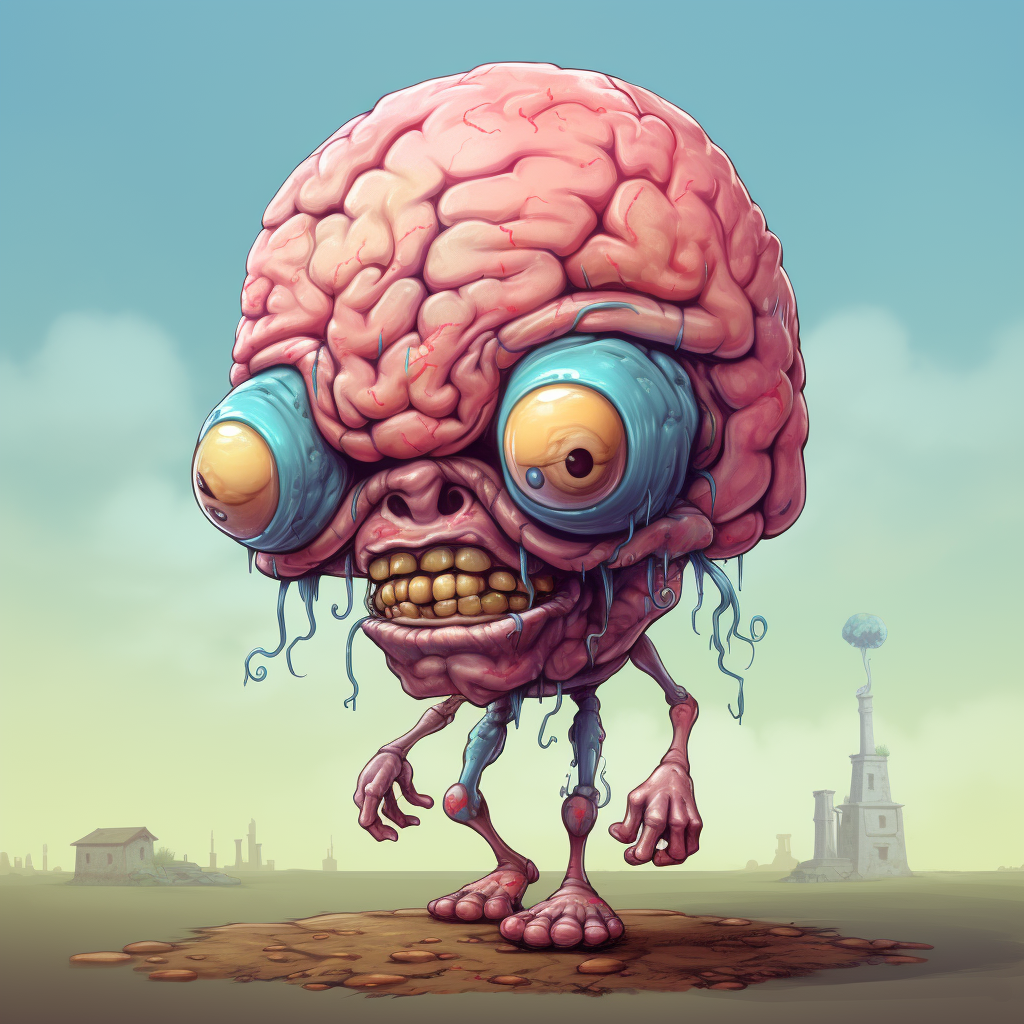 Smart Brain Character Illustration