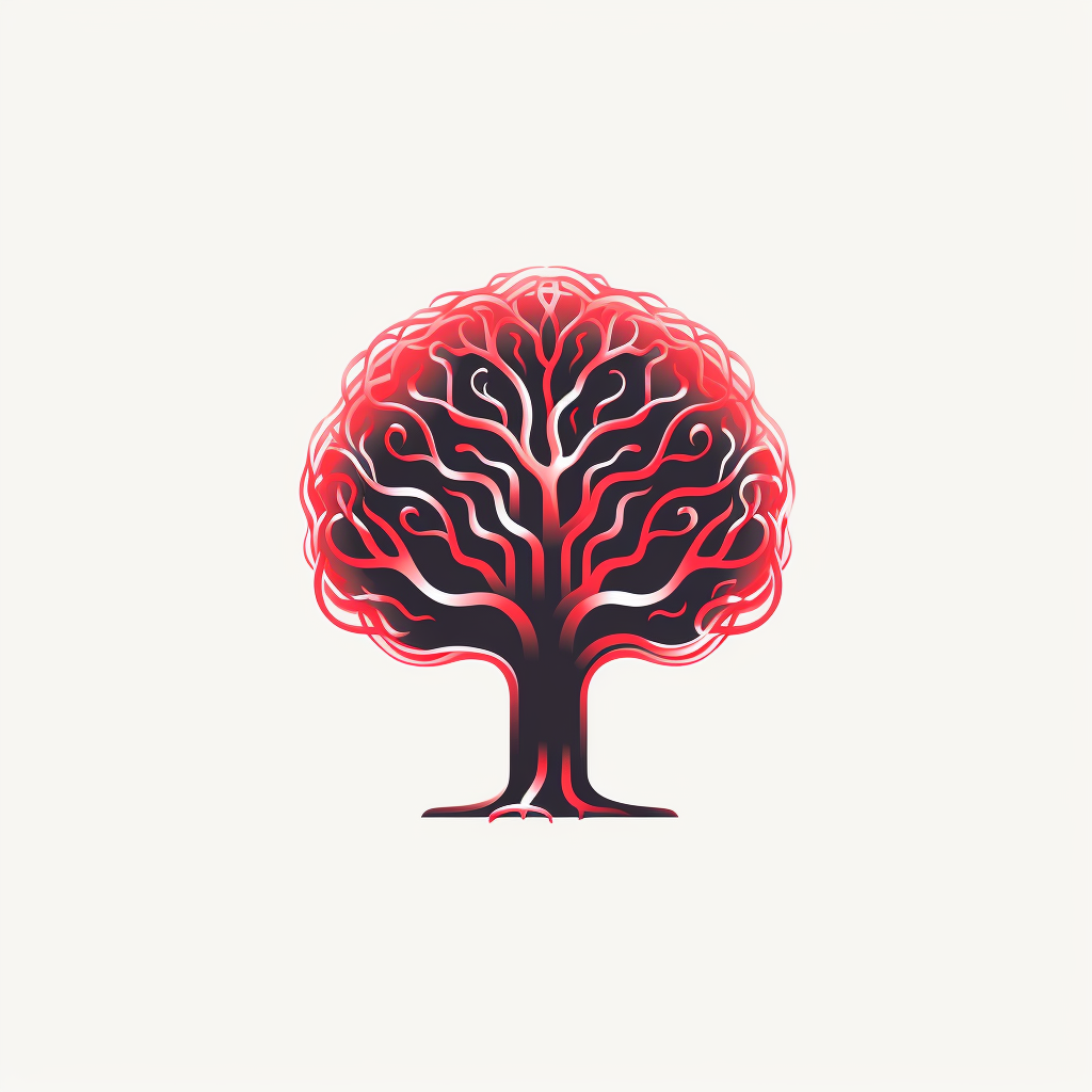 Minimalistic brain cultivation logo