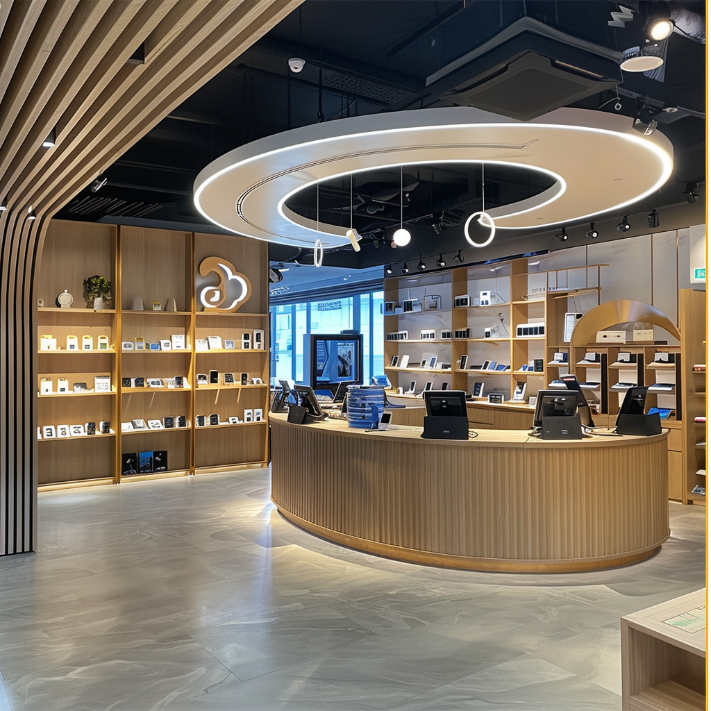 Round modern retail store