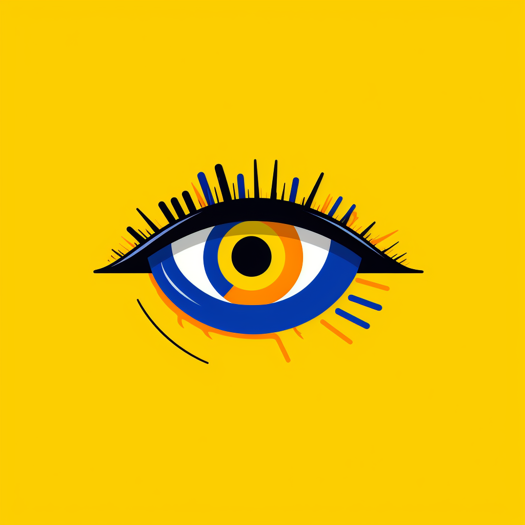 Brand Identity Blue and Yellow Eye