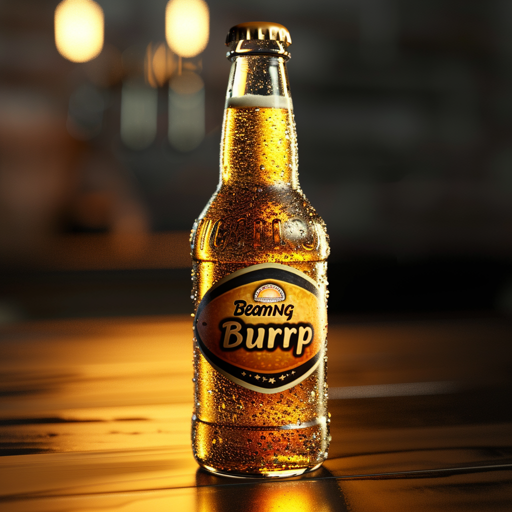 beer bottle brand logo design