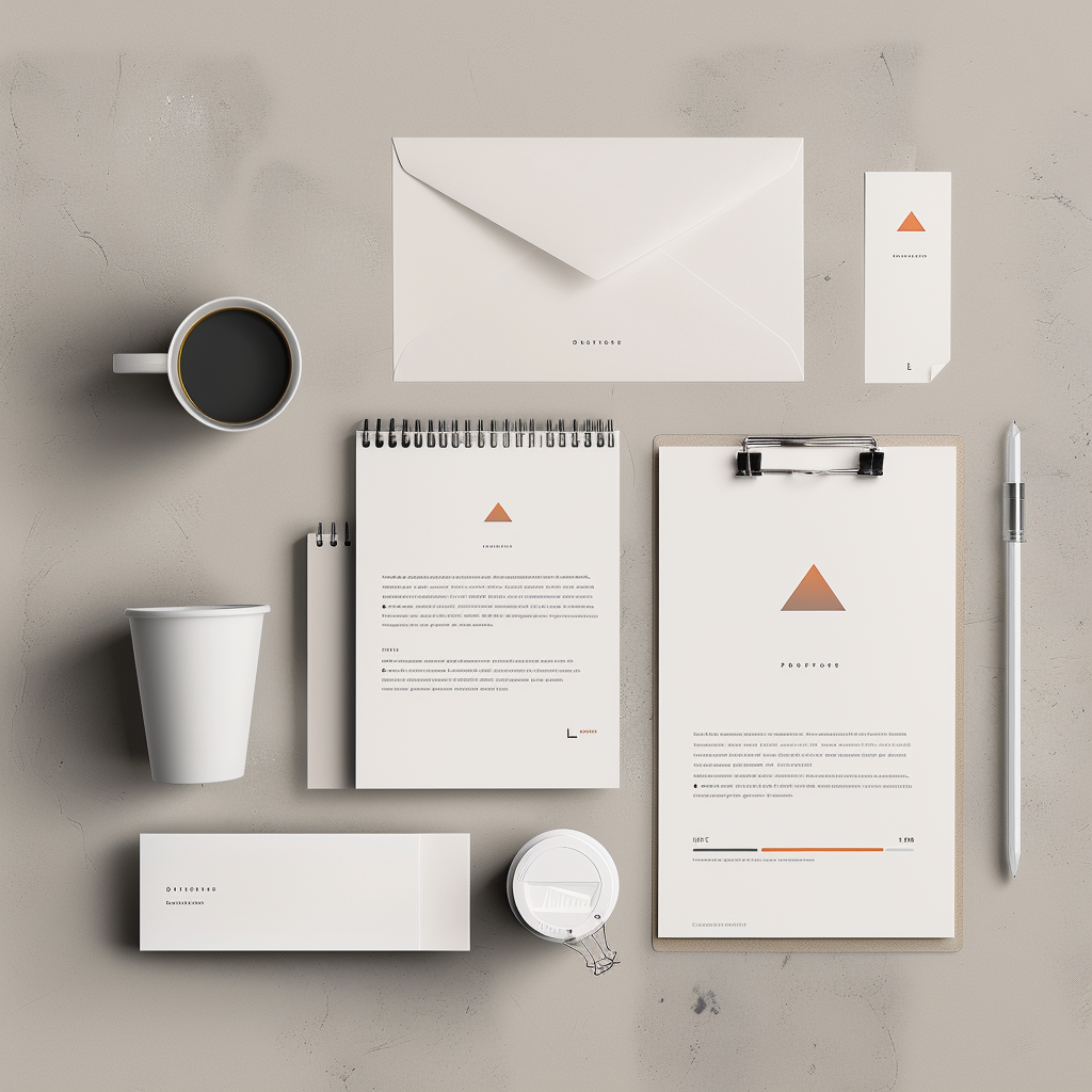 Modern branding logo design mockup graphic