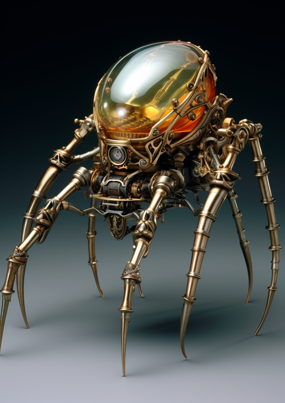 Brass and Glass Steampunk Spider Contraption