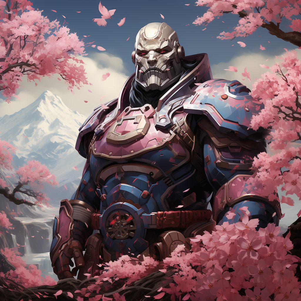 Braum with his Protective Shield in Japanese Ambiance