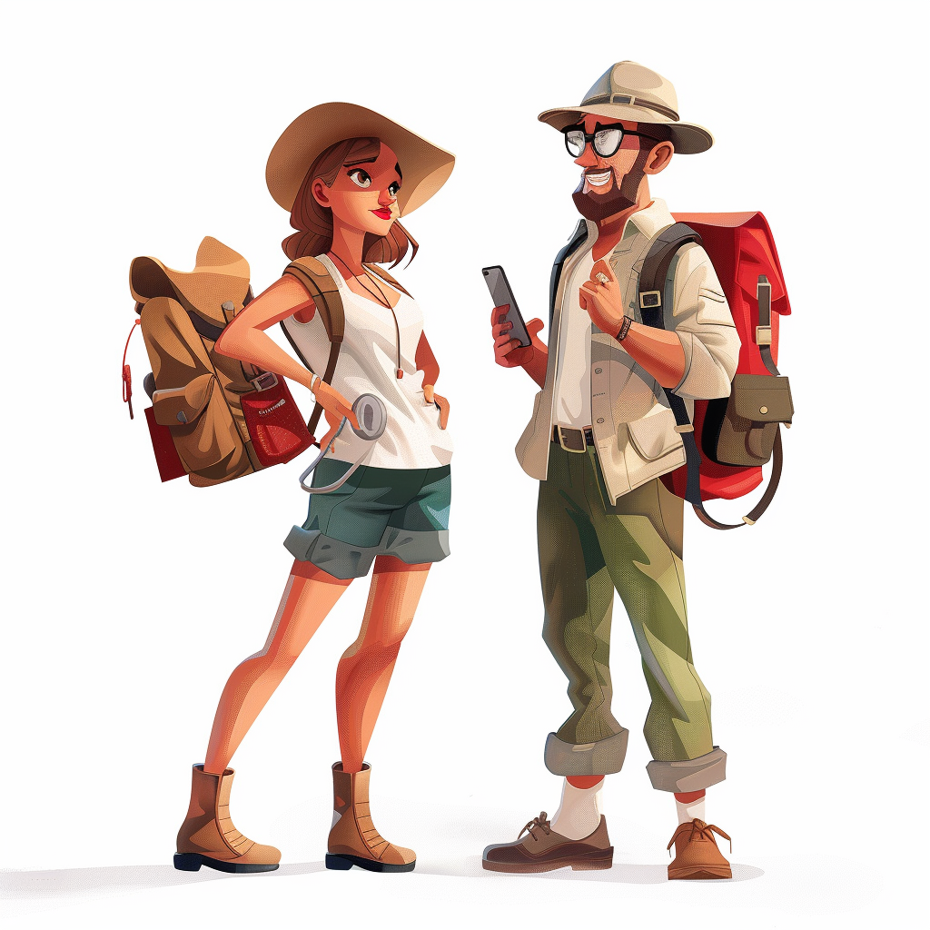 Female and Male Tourism Guides