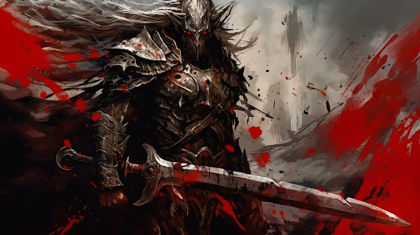 Warrior with Tattered Armor and Sword