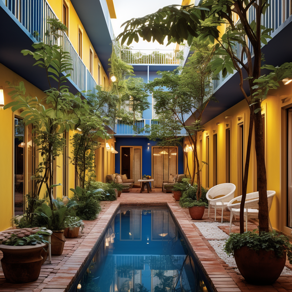 Exquisite boutique hotel with pool in Brazil