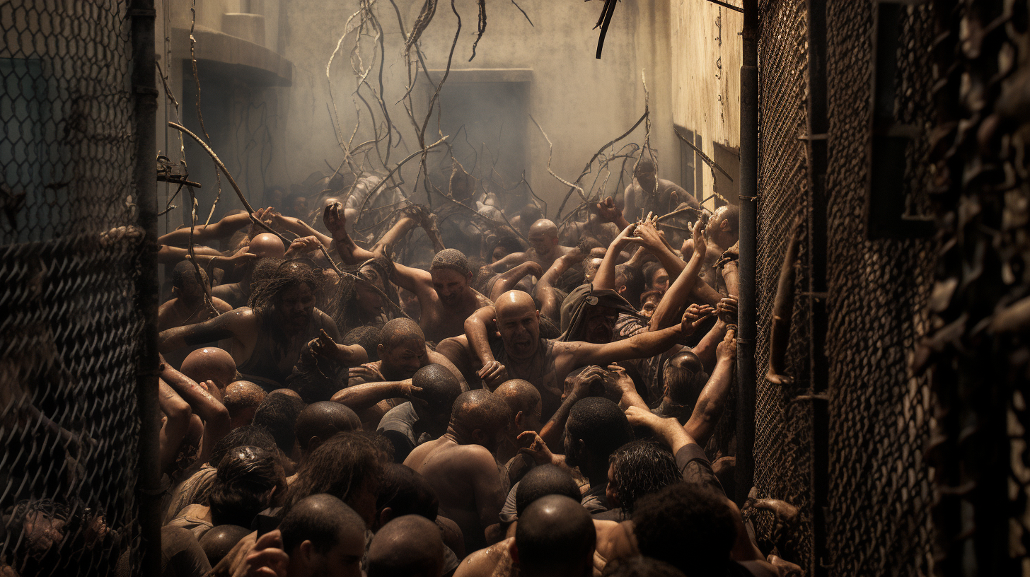 Massive crowd of Brazilian prisoners breaking free