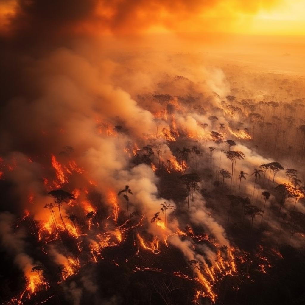 Massive Fire Destroying Brazil's Rainforest