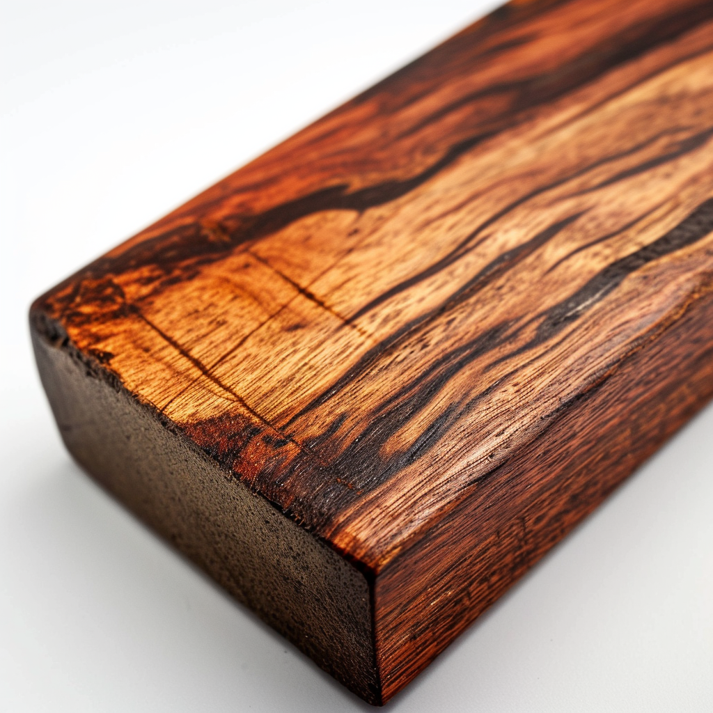 Brazilian Rosewood on White Background