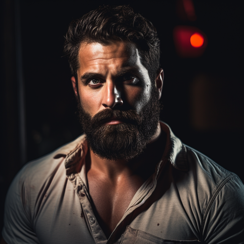 Handsome Brazilian Bodybuilder in Dramatic Lighting