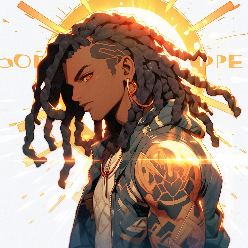 Brazilian Male Character with Sun Ray Superpower