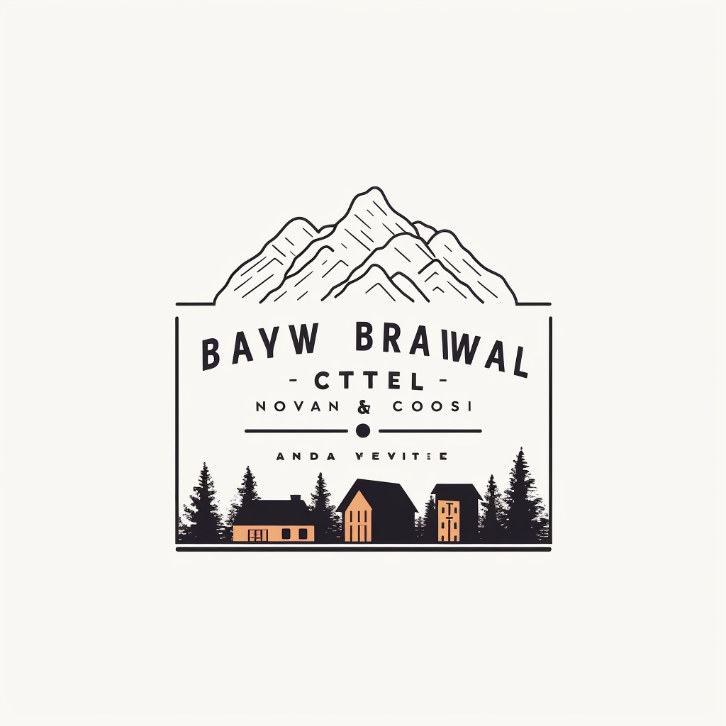 Simple Brewery Logo in Mountain Town