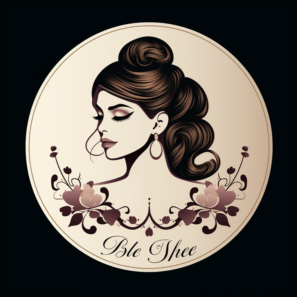 Elegant makeup logo for bride