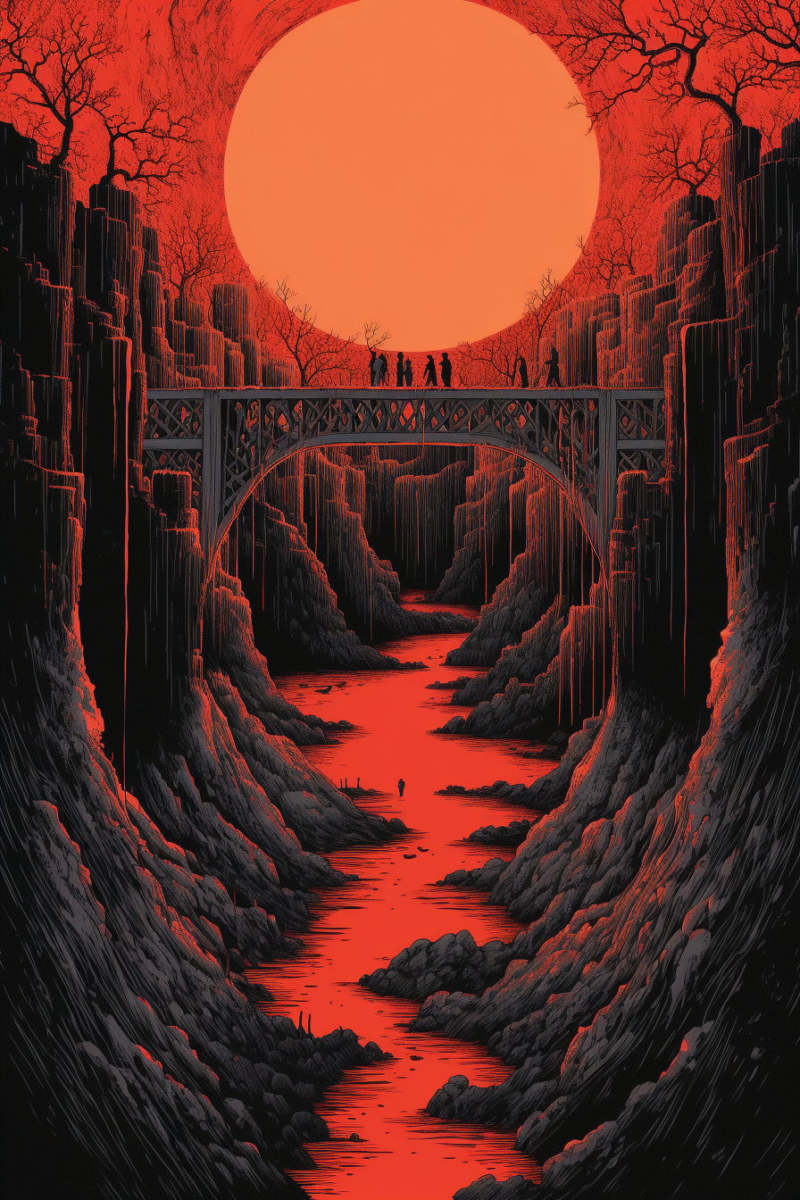 Illustration of bridge to purgatory