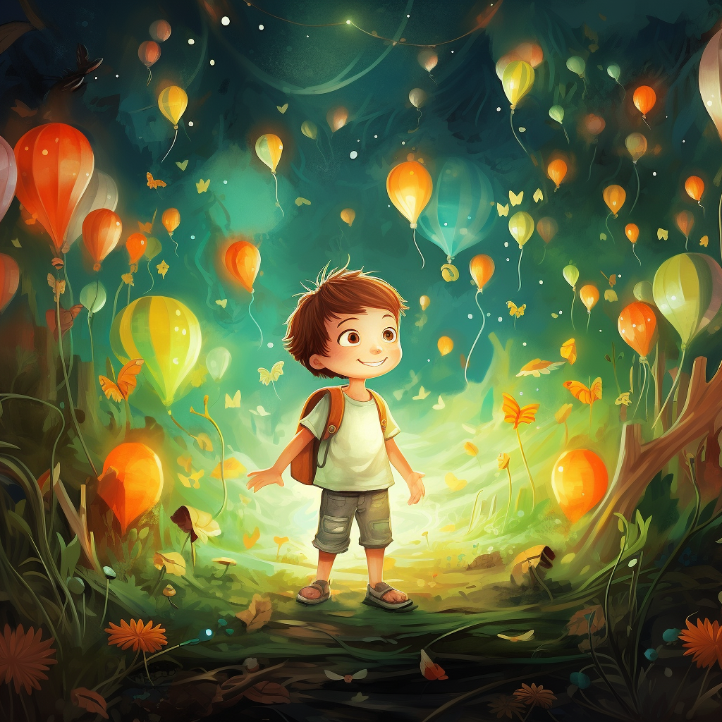 Colorful illustration for children's book