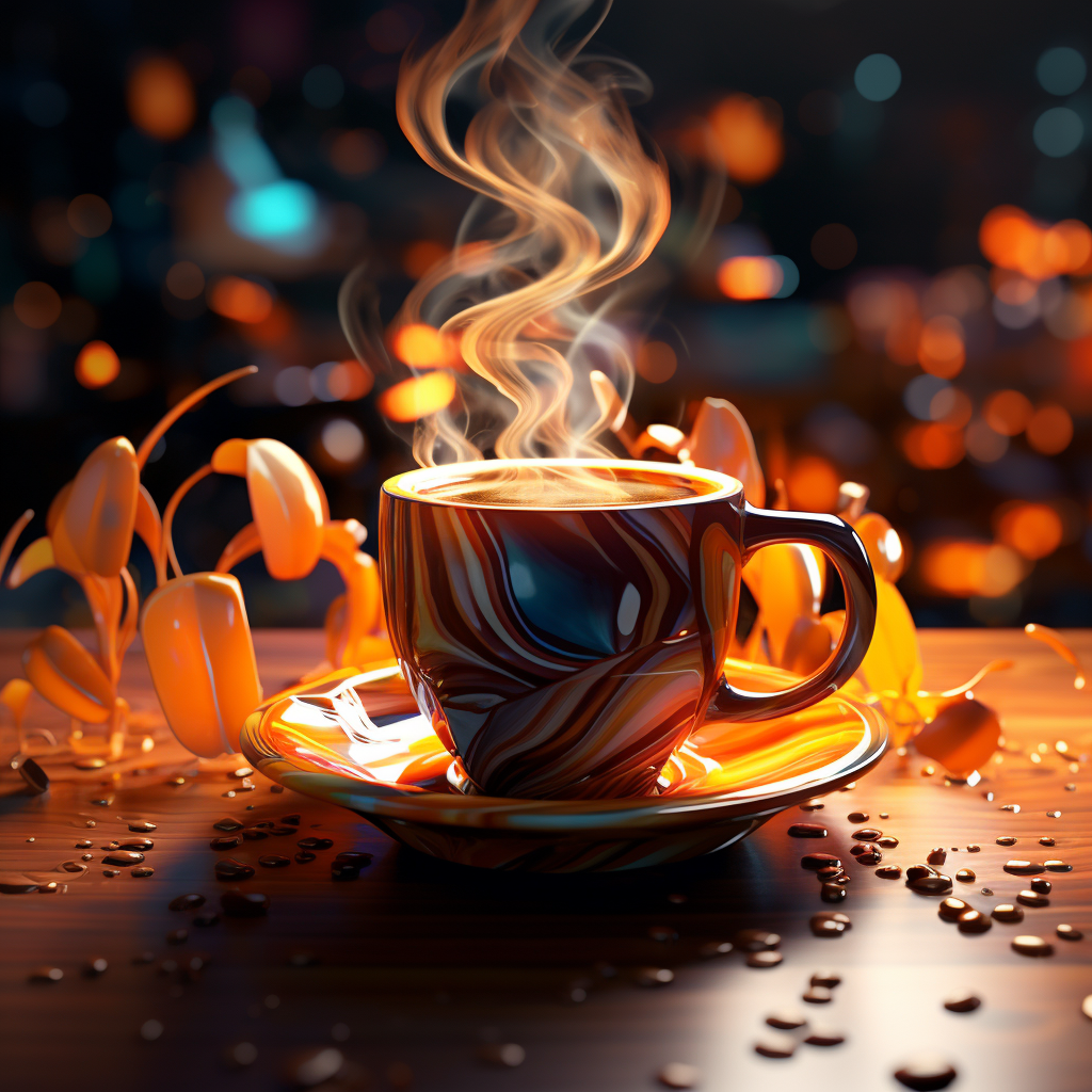 A vibrant cup of aromatic coffee