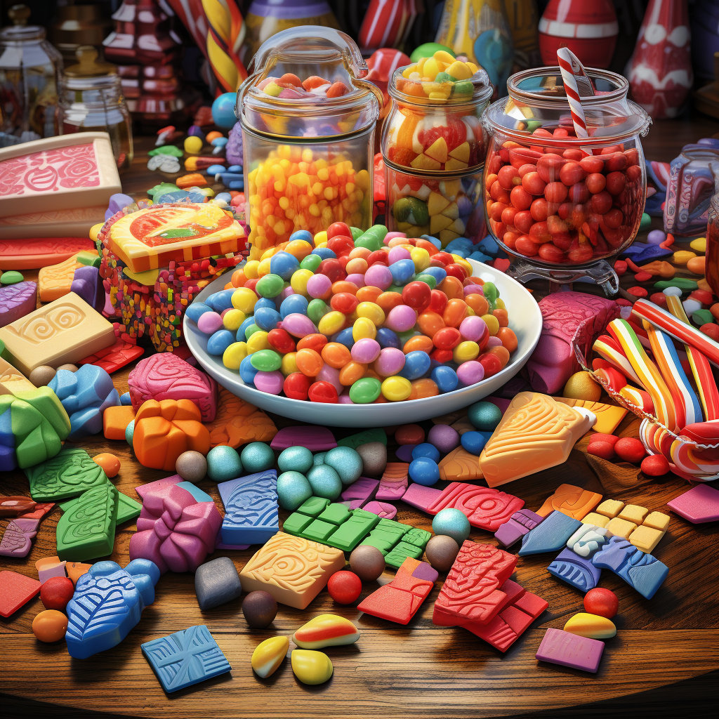 Retro Candy Puzzle Design