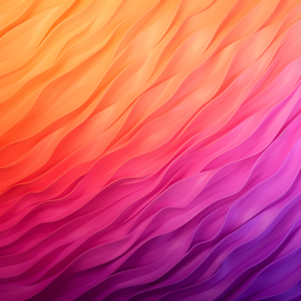 Colorful gradient background in tangerine, pink, and purple hues