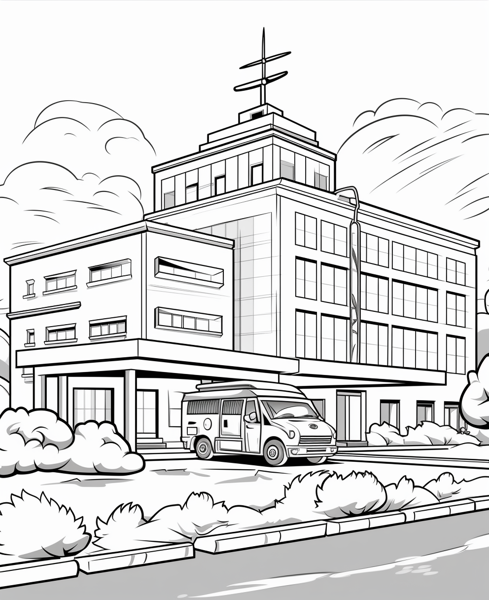 Cartoon-style Bright Hospital for Kids