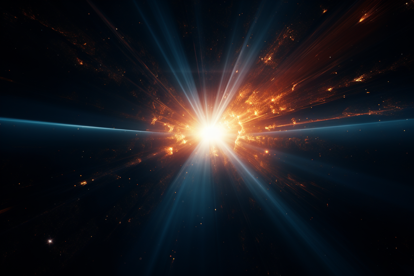 Lens Flare on Black Background