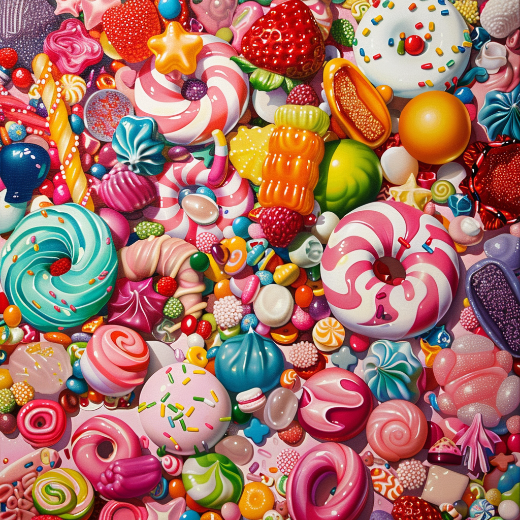 Colorful poisonous sweets in ocean