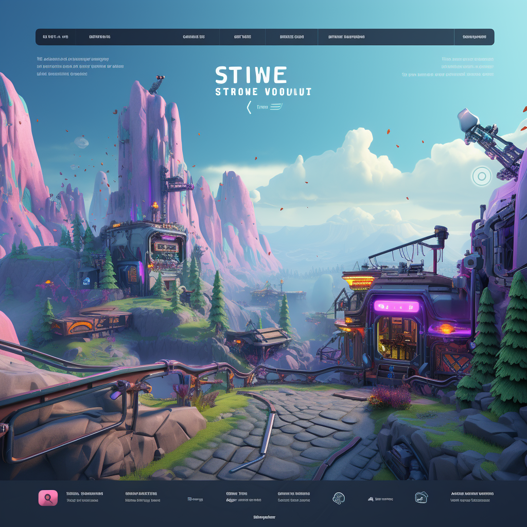 Colorful PC Game UI Elements