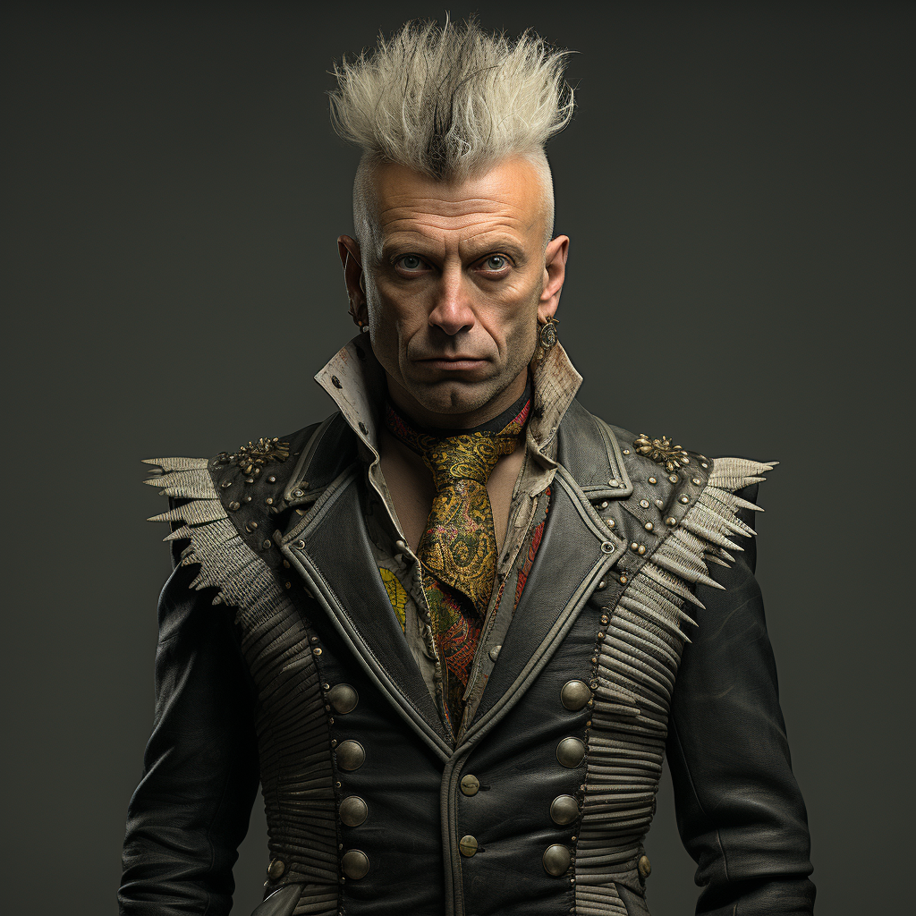 Fashionable British man with a mohawk hairstyle