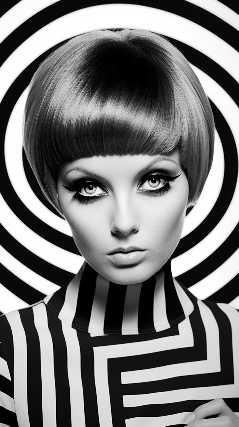 Twiggy in 1960's Mod Style