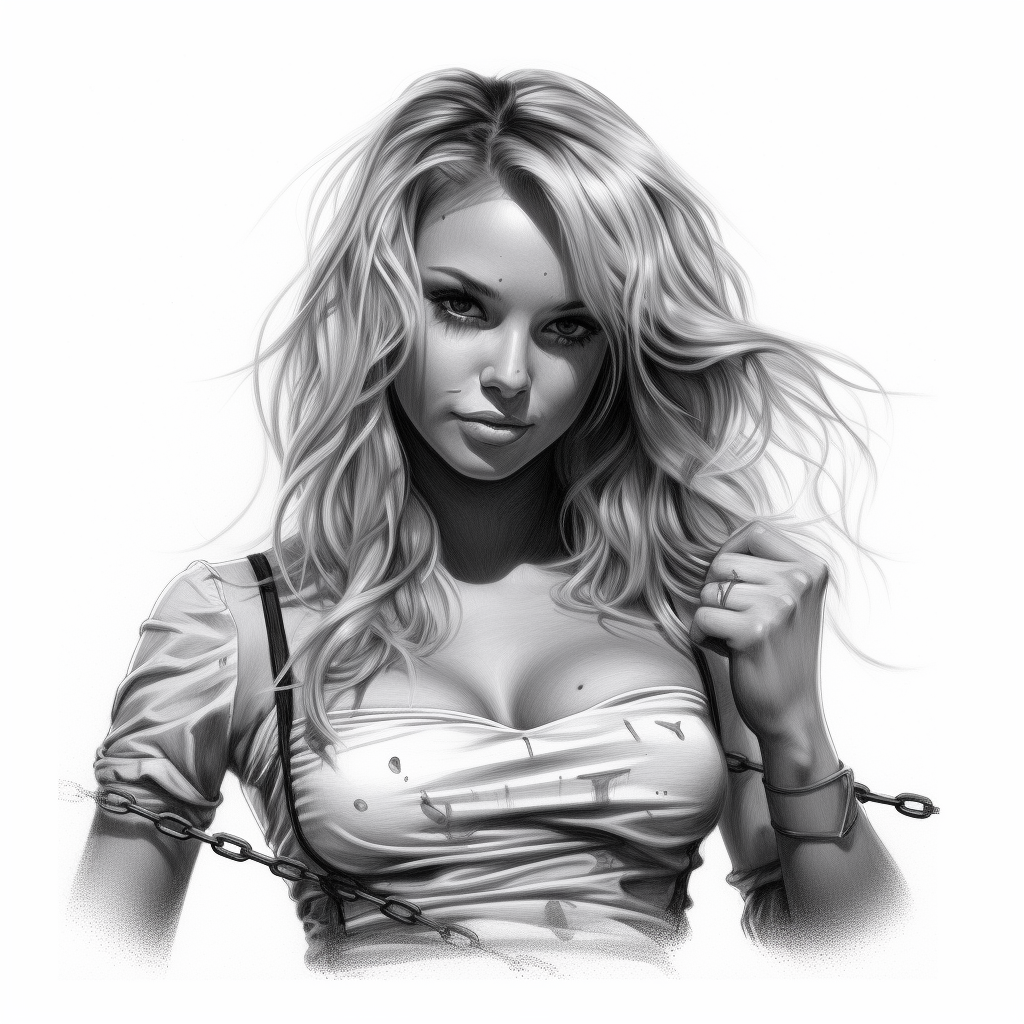 Britney Spears dancing with knives sketch