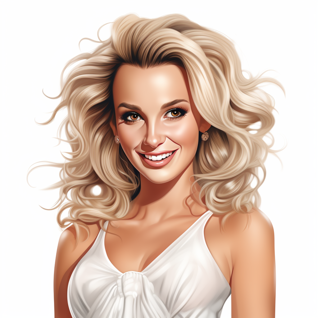 Britney Spears in cartoon headshot