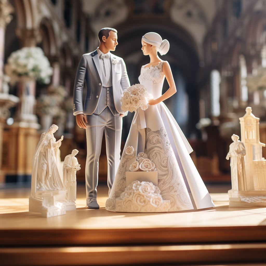 Beautiful Wedding Brochure with Couple in Background