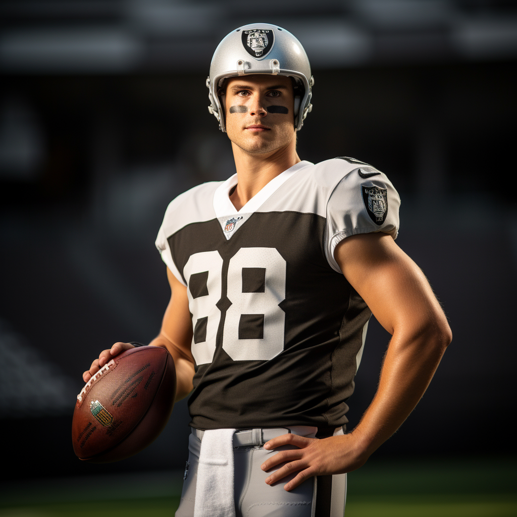 Brock Purdy wearing NFL Raiders Outfit