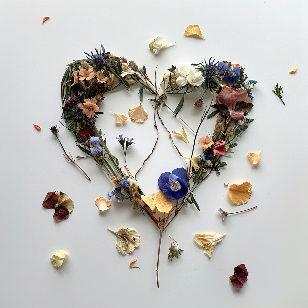 Broken Heart Botanical Pressed Flowers