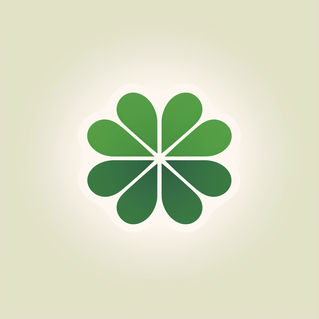 Broken heart clover logo image