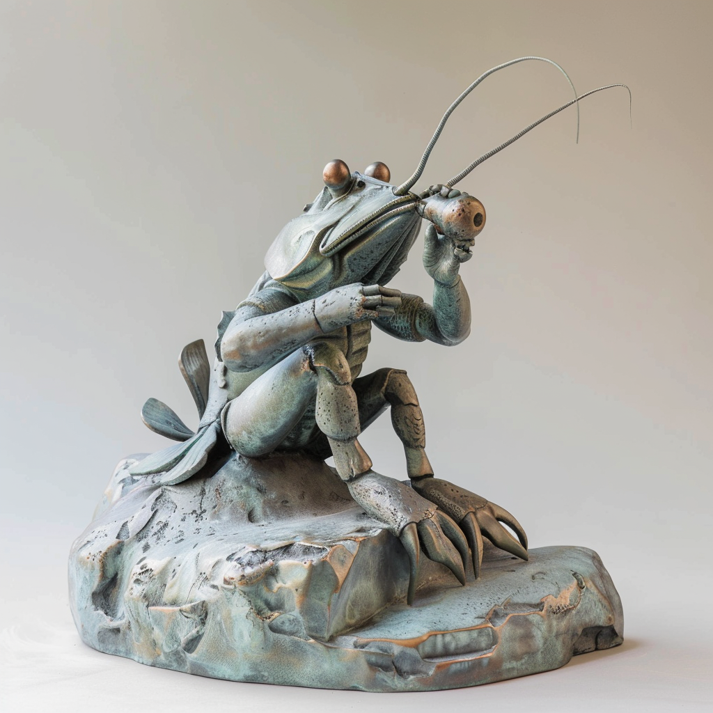 Whistling River Crayfish Sculpture