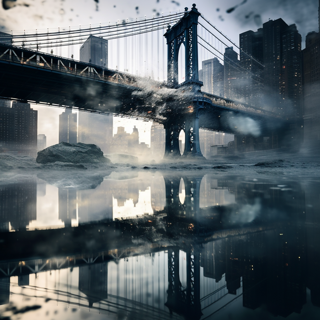 Stunning view of the Brooklyn Bridge and cityscape