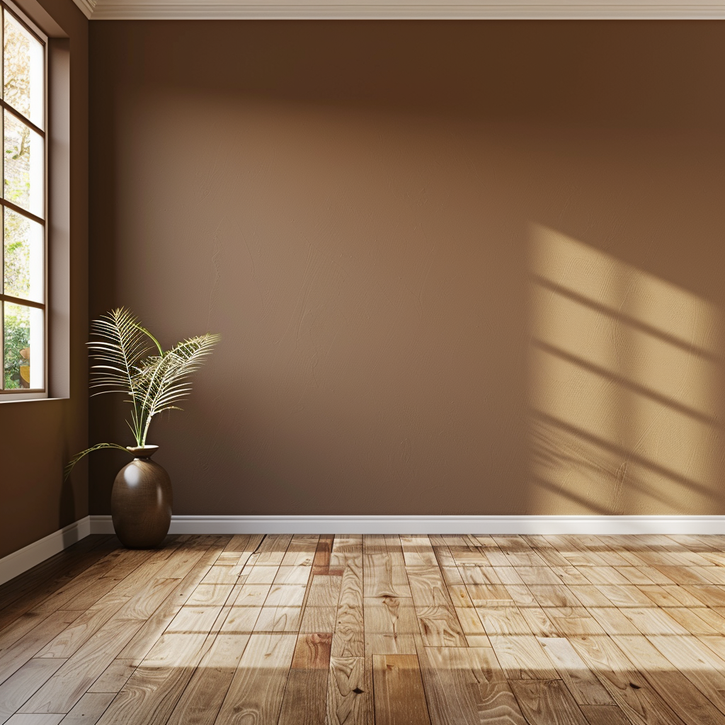 Empty brown room wall