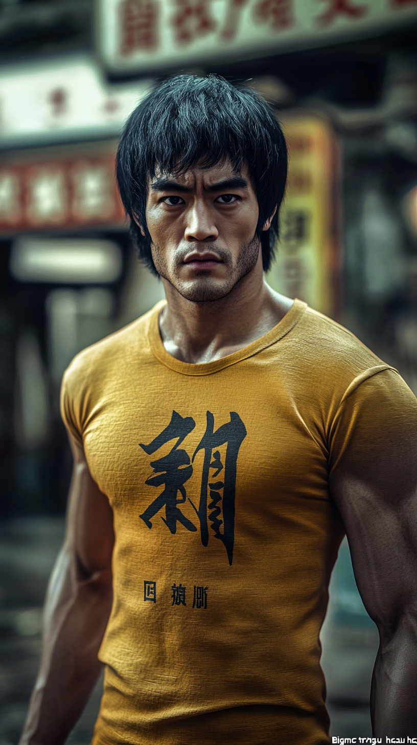 Bruce Lee in Yellow Shirt