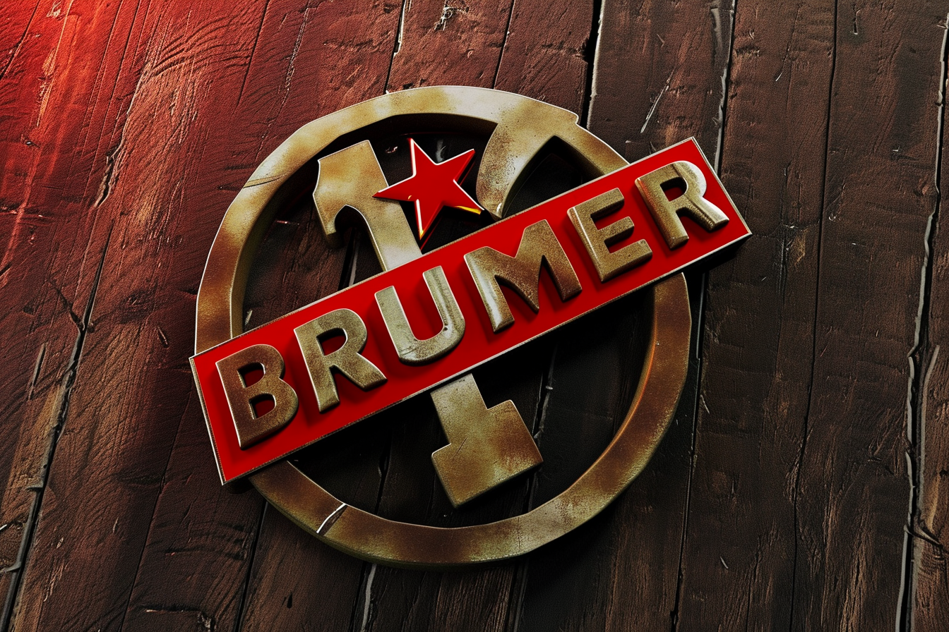 BRUMER  USSR Style Logo with Hammer and Sickle