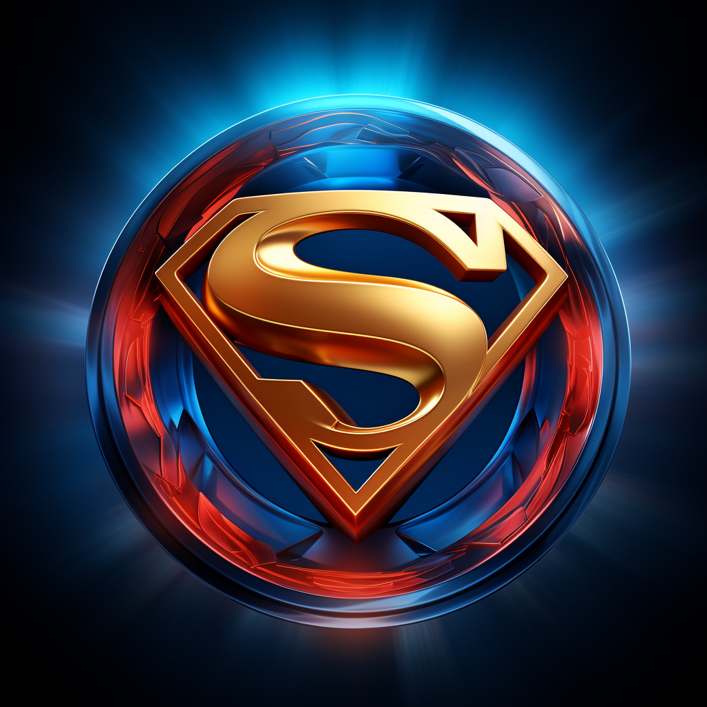 BT round logo in Superman style