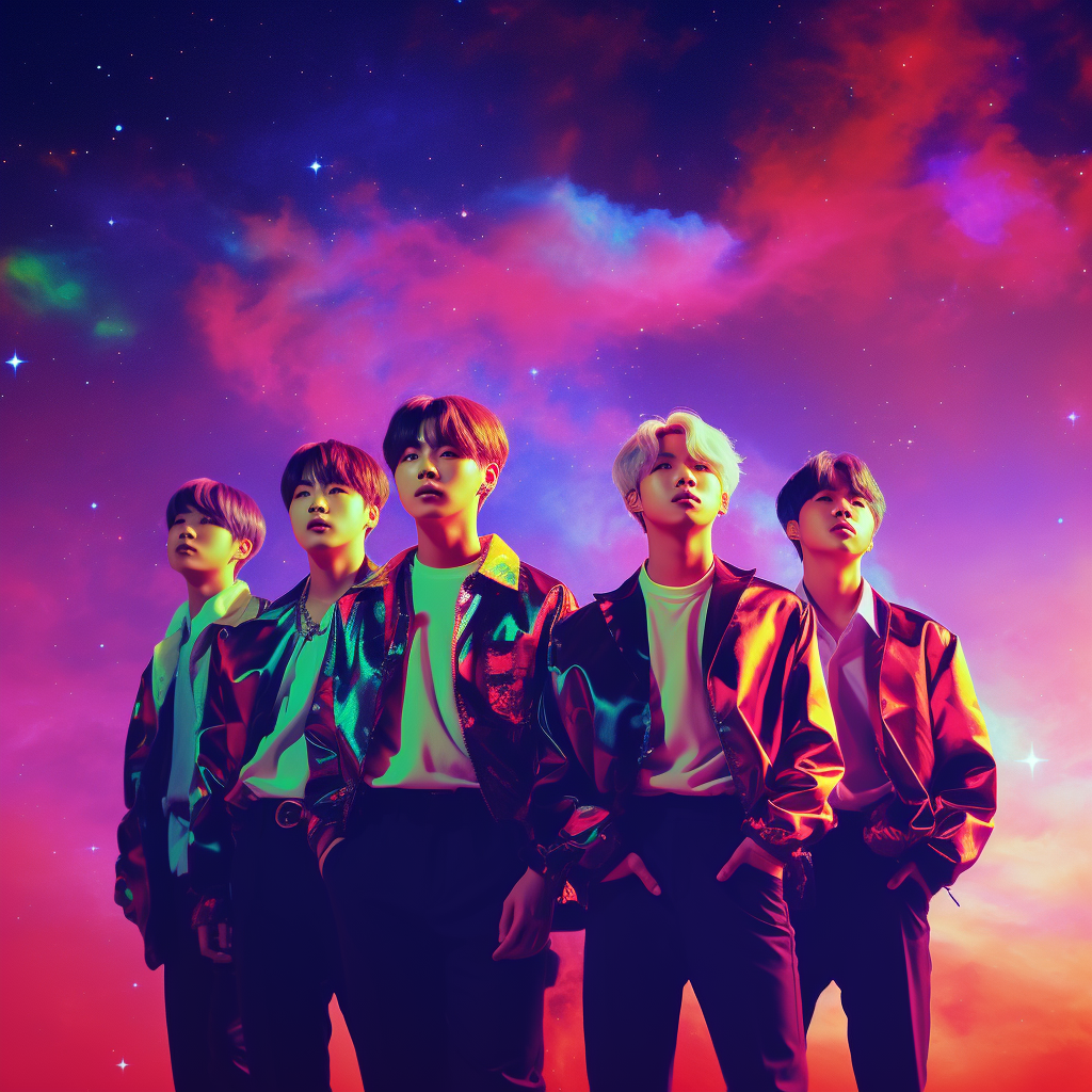 Colorful BTS Kpop Playlist Cover