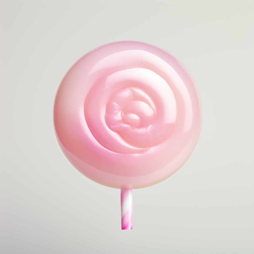 Realistic Bubblegum Candy on White Background