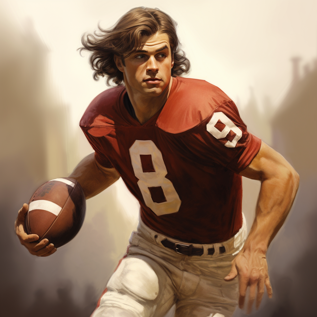 Bucky Barnes playing football for Alabama