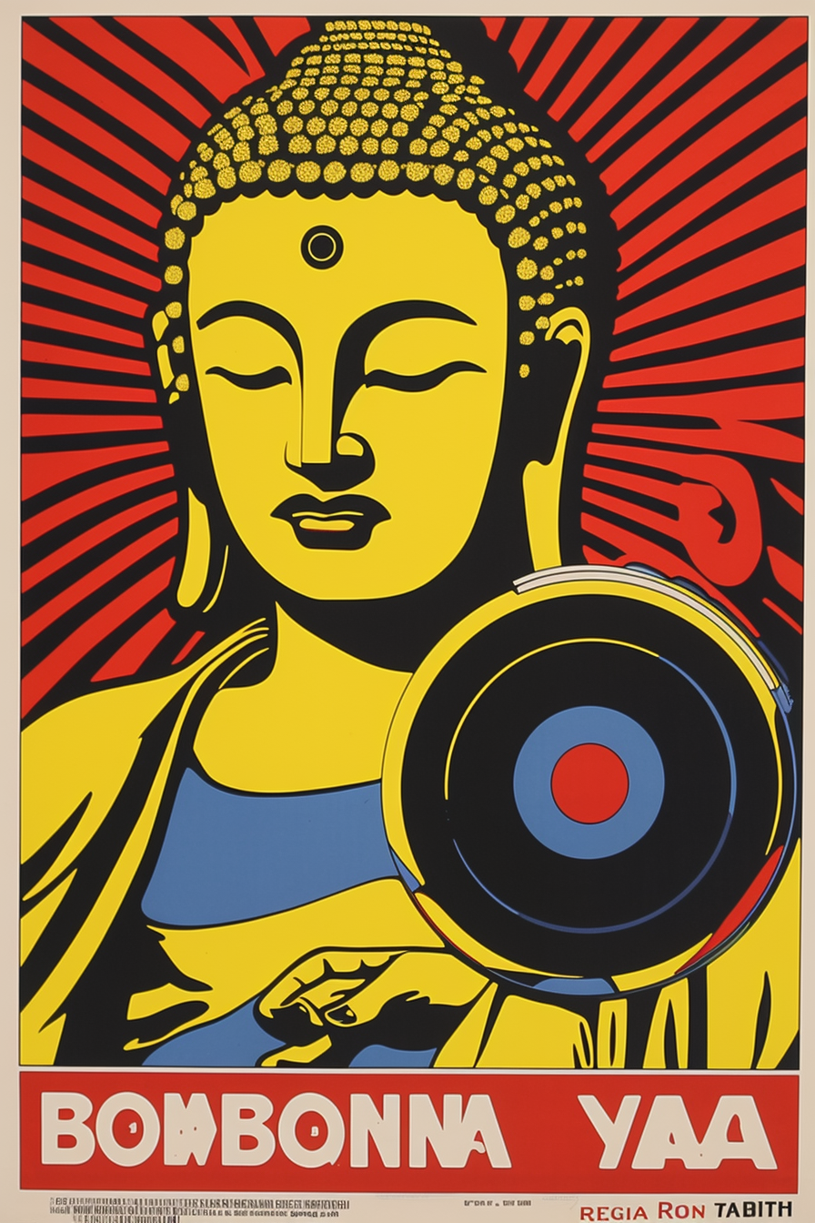 Buddha DJing Movie Poster Artwork